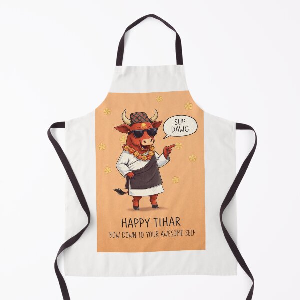 Item preview, Cool Cow Tihar Celebration with Nepalese Attire and Festive Swagger designed and sold by Places On Earth.