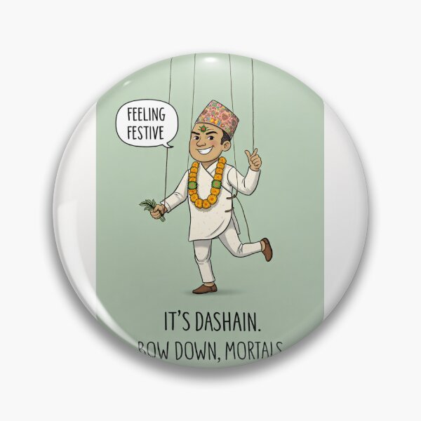 Item preview, Dashain Festival Celebration with Festive Nepali Character and Joyful Energy designed and sold by Places On Earth.