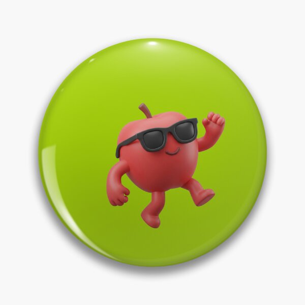 Item preview, Cool apple with sunglasses – Fun 3D Apple Green Design designed and sold by rolfzogg.