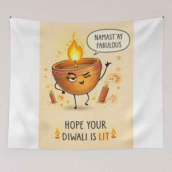 Item preview, Diwali Festival Lamp with Sassy Energy and Modern Cultural Vibes designed and sold by Places On Earth.