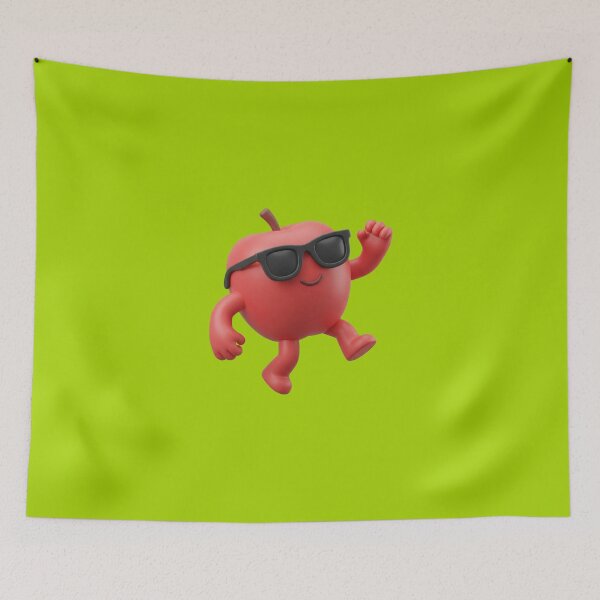 Item preview, Cool apple with sunglasses – Fun 3D Apple Green Design designed and sold by rolfzogg.