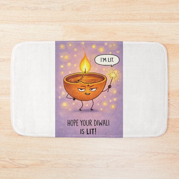 Item preview, Playful Diwali Lamp Illustration with Sparkler and Glowing Festival Lights designed and sold by Places On Earth.