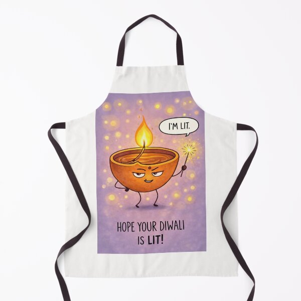 Item preview, Playful Diwali Lamp Illustration with Sparkler and Glowing Festival Lights designed and sold by Places On Earth.