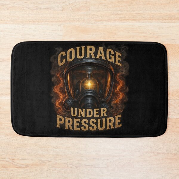 Item preview, Courage Under Pressure - Firefighter Mask & Flames Graphic designed and sold by MKreative Studio.