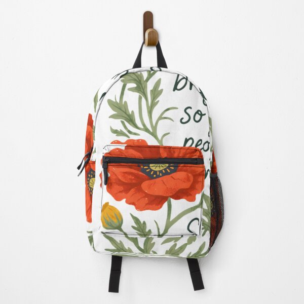 Item preview, Shine Brightly Red Poppy Floral Quote designed and sold by patters-silky.