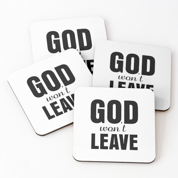 Item preview, God won't leave – Christian Faith Typography T-Shirt Design designed and sold by CrossCrafted.