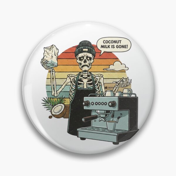 Item preview, The Eternal Frustration: Coconut Milk Is Gone! Skeleton Barista designed and sold by Appolishop.