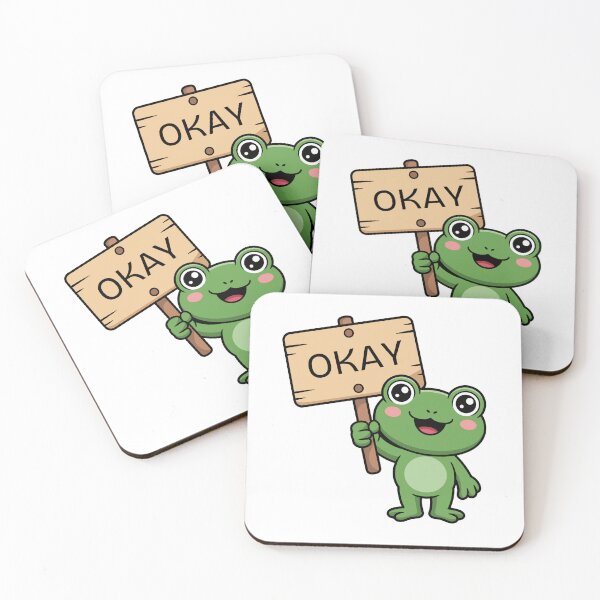 Item preview, Okay Frog Cute Sticker designed and sold by jyotsanafinds.