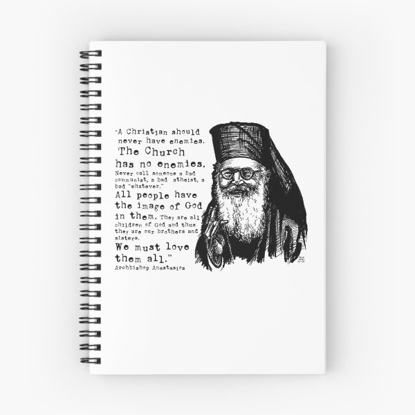 Item preview, Archbishop Anastasios : "A Christian should never have enemies" designed and sold by ikonographics.