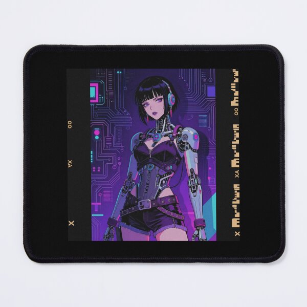Item preview, Neon Code Hacker Waifu - Cyberpunk Glow Tee designed and sold by StudioAkuma.