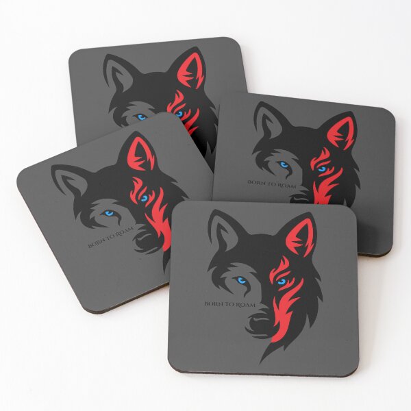 Item preview, Born To Roam Red Wolf Graphic Alpha Spirit Wilderness Art designed and sold by MarCinu Art.