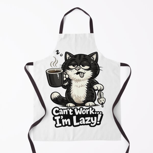 Aperçu de l'œuvre Tired Cat Coffee Humor créée et vendue par Lagoutièrre.