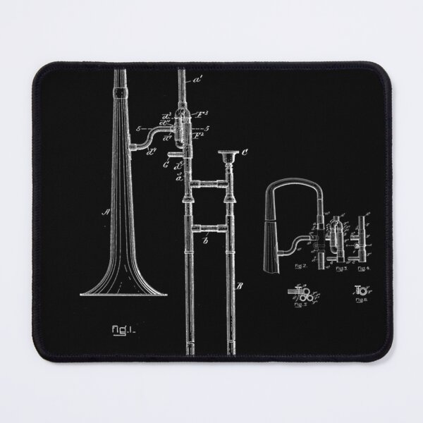 Item preview, Trombone Player Cool Patent Style Trombonist designed and sold by allalsimmou.