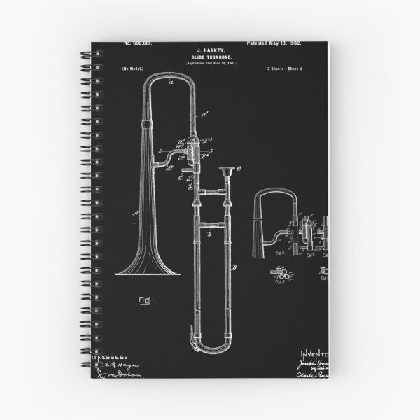 Item preview, Trombone Player Cool Patent Style Trombonist designed and sold by allalsimmou.