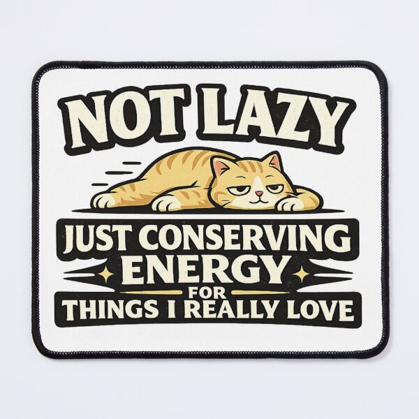 Item preview, Not Lazy Just Conserving Energy designed and sold by TheNyneShop.