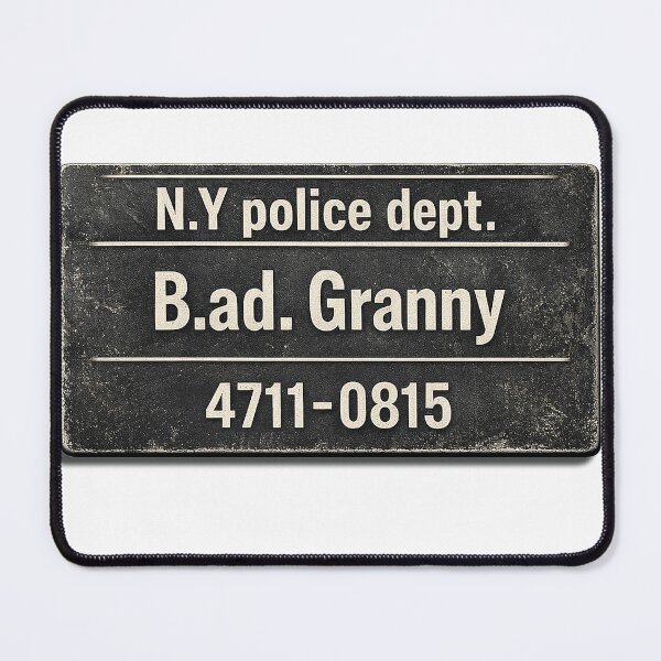 Item preview, Bad Granny | Funny Police Mugshot Style Design designed and sold by Mad-by-The-O.