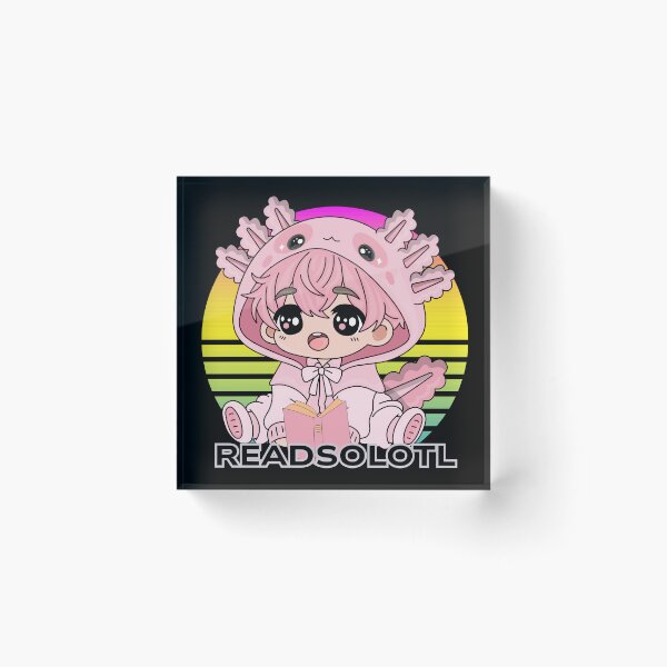 Item preview, Readsolotl Cute Axolotl Reading Anime Girl Book Lover Gift Kawaii Reader Aesthetic designed and sold by laggy-soul-0.