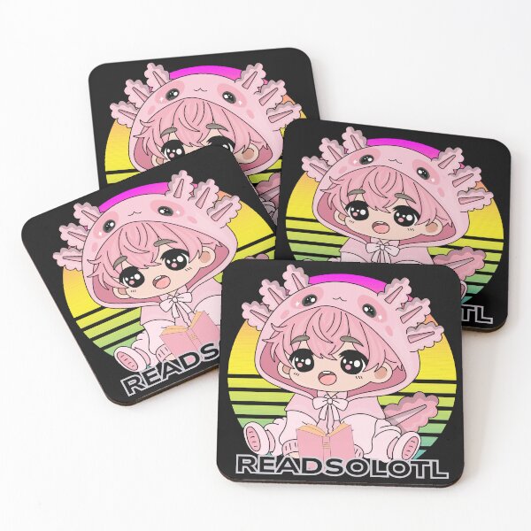 Item preview, Readsolotl Cute Axolotl Reading Anime Girl Book Lover Gift Kawaii Reader Aesthetic designed and sold by laggy-soul-0.
