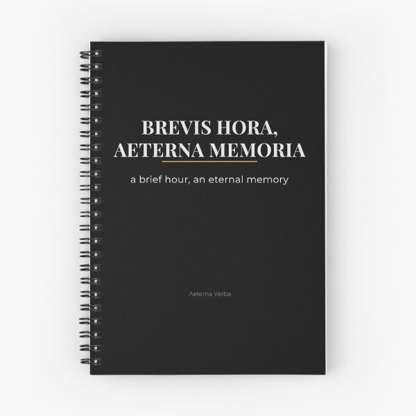 Item preview, Brevis Hora Aeterna Memoria – Latin Reflection on Time and Memory designed and sold by AETERNA VERBA.