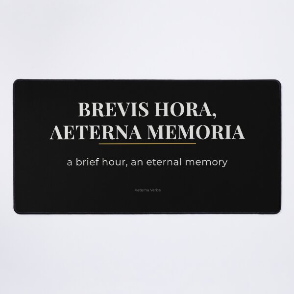 Item preview, Brevis Hora Aeterna Memoria – Latin Reflection on Time and Memory designed and sold by AETERNA VERBA.