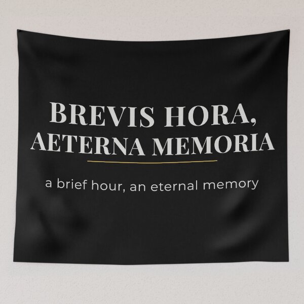 Item preview, Brevis Hora Aeterna Memoria – Reflexión latina sobre el tiempo y la memoria designed and sold by AETERNA VERBA.