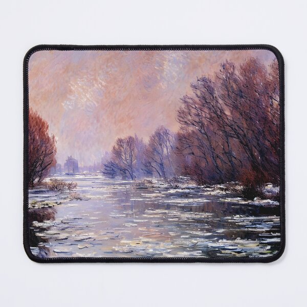 Item preview, River Thawing Near Vétheuil - Early Spring's Melting Waters  designed and sold by artdesignsnow.