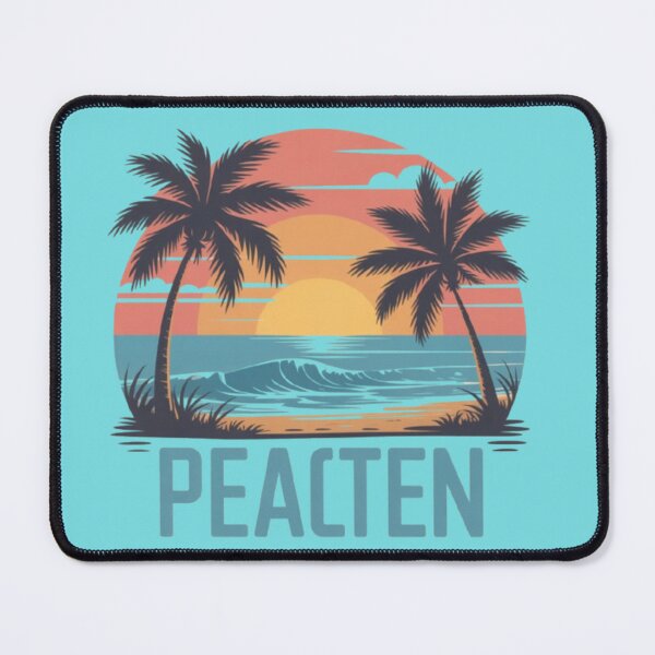 Item preview, Peaceful Tropical Vacation Sunset Beach with Palm Trees designed and sold by KomalArtStudio.