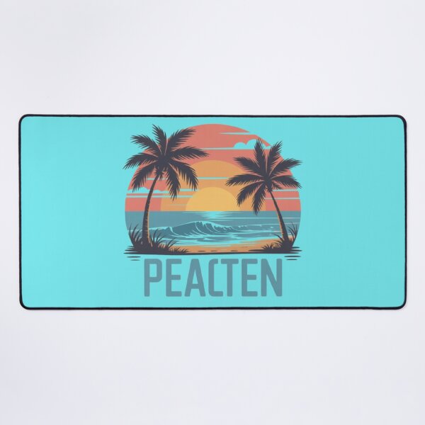 Item preview, Peaceful Tropical Vacation Sunset Beach with Palm Trees designed and sold by KomalArtStudio.