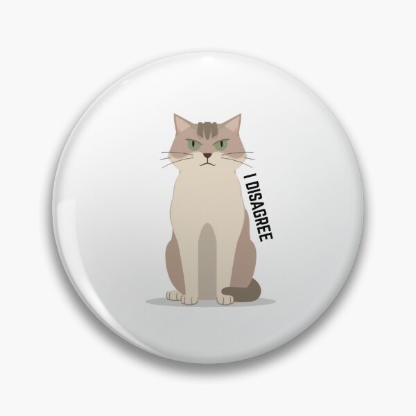 Item preview, I Disagree Cat Minimal Illustration designed and sold by CreatedbyKandJ.