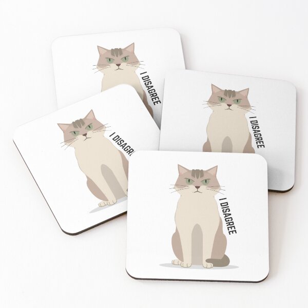 Item preview, I Disagree Cat Minimal Illustration designed and sold by CreatedbyKandJ.