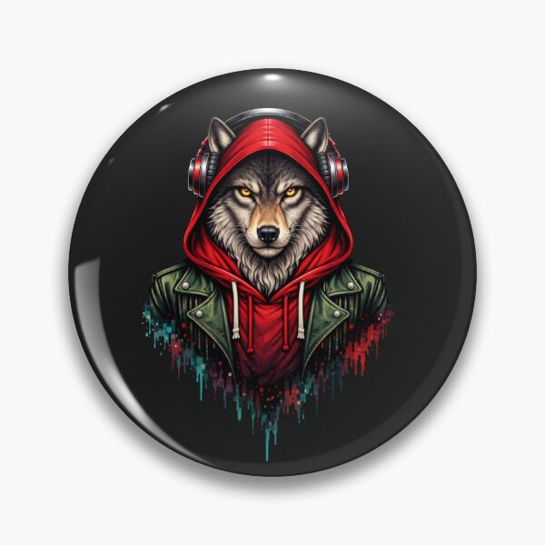 Item preview, DJ Wolf – Alpha Streetwear Music Producer Animal Art designed and sold by ColorSplash123.