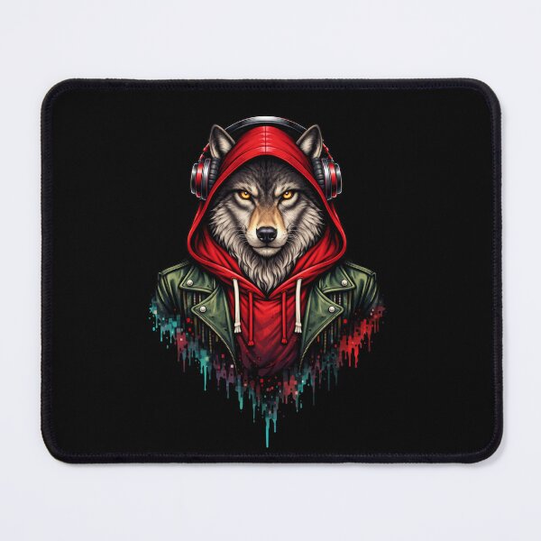 Item preview, DJ Wolf – Alpha Streetwear Music Producer Animal Art designed and sold by ColorSplash123.