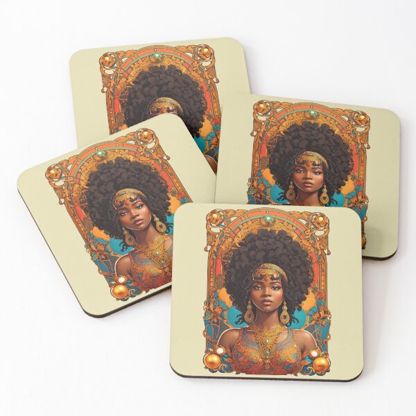 Item preview, Mythic Makeda Queen Sheba Vintage Art Nouveau Decor designed and sold by BorgSpareParts.