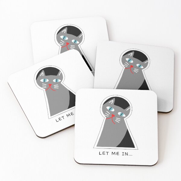 Item preview, Clingy Cat peeping through a keyhole – Let Me In designed and sold by Stick People Designs.
