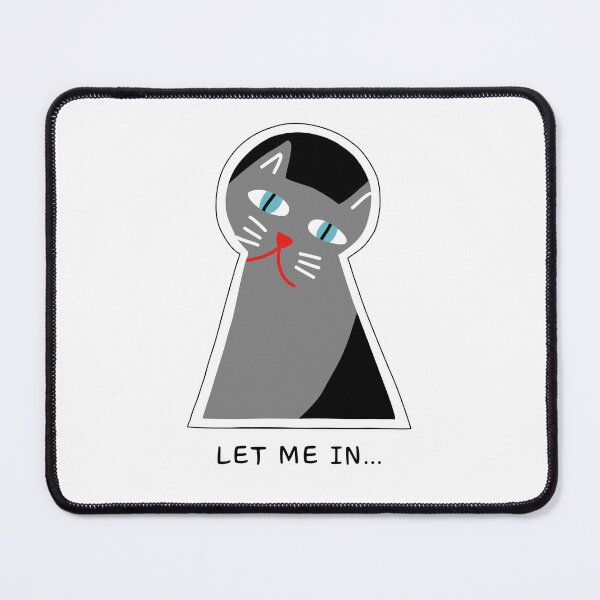 Item preview, Clingy Cat peeping through a keyhole – Let Me In designed and sold by Stick People Designs.