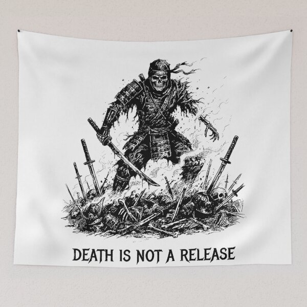 Item preview, The Eternal Shinobi - Japanese Undead Ninja designed and sold by bapupa.