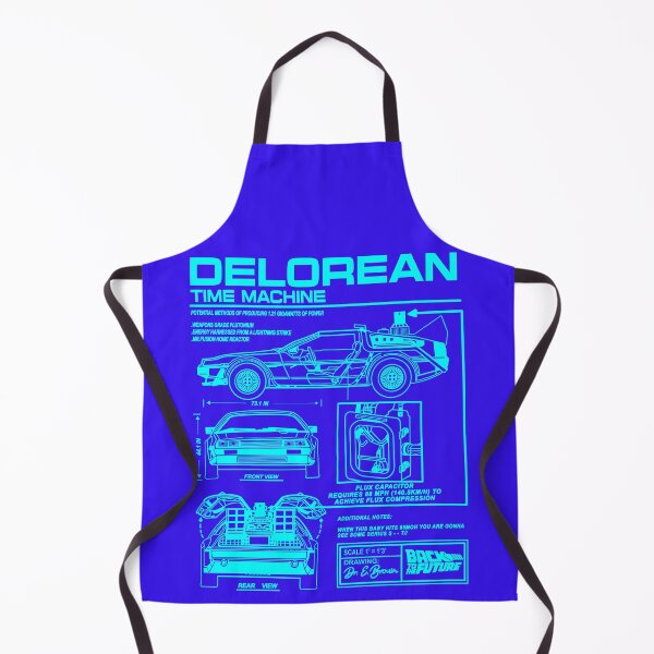 Item preview, Vintage Classic Car Delorean Project Blue Neon designed and sold by PrintCarClub.