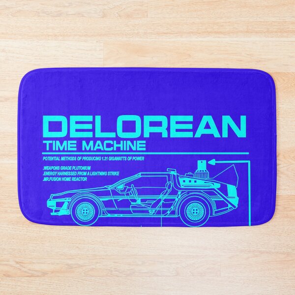 Item preview, Vintage Classic Car Delorean Project Blue Neon designed and sold by PrintCarClub.