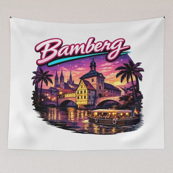Item preview, Bamberg (Sunset / Retro / River / Old Town) designed and sold by BassdScho.