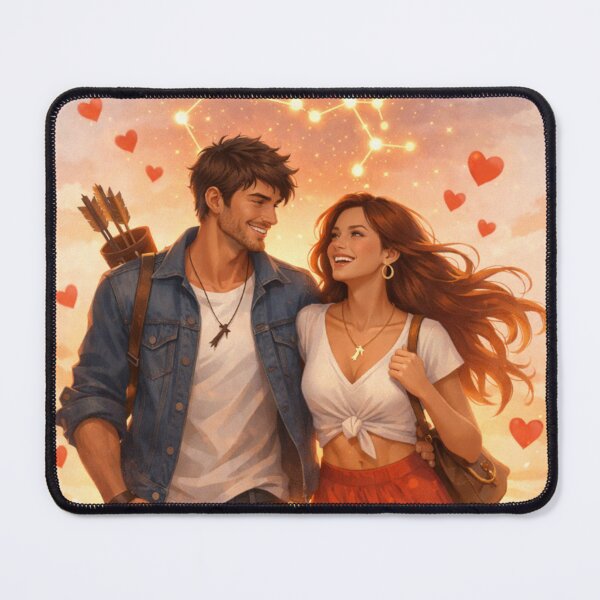 Item preview, Sagittarius Zodiac Romantic Love Couple designed and sold by Silentbow.