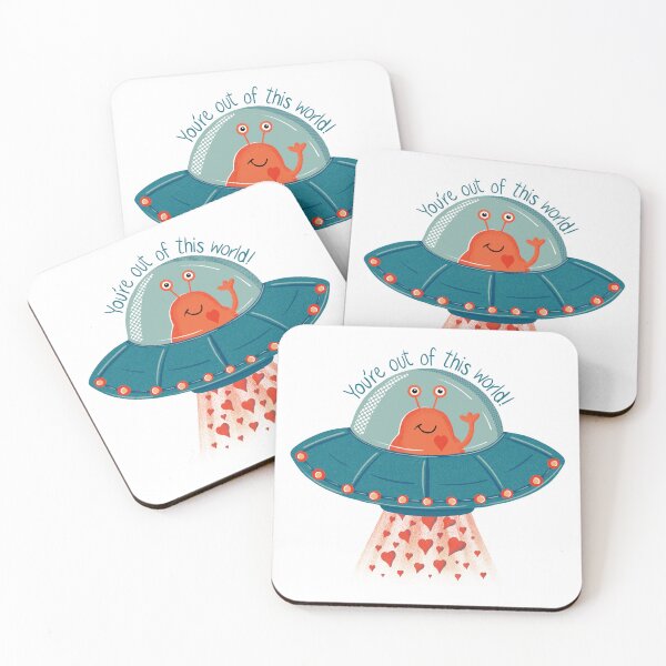 Item preview, You're Out of This World Cute Alien UFO Space Ship designed and sold by SarahWhittle.