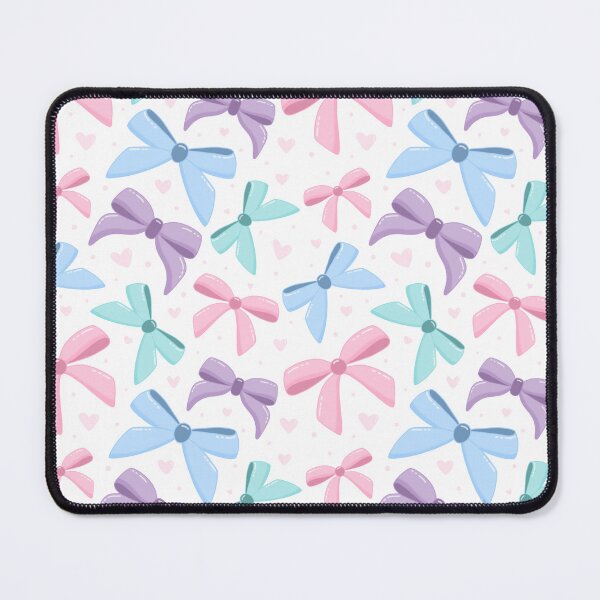 Item preview, Pastel Coquette Bow And Heart Aesthetic Pattern designed and sold by DrawnByAllu.
