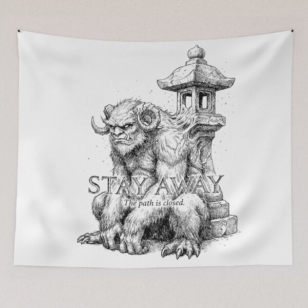 Item preview, Guardian of the Shrine - Japanese Yokai Monster designed and sold by bapupa.