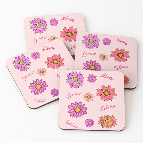 Item preview, Grow Glow Bloom Radiate Floral Pattern - Pink Daisy Flowers Affirmations  designed and sold by Artonmytee.