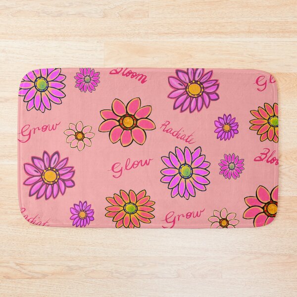 Item preview, Grow Glow Bloom Radiate Floral Pattern - Pink Daisy Flowers Affirmations  designed and sold by Artonmytee.