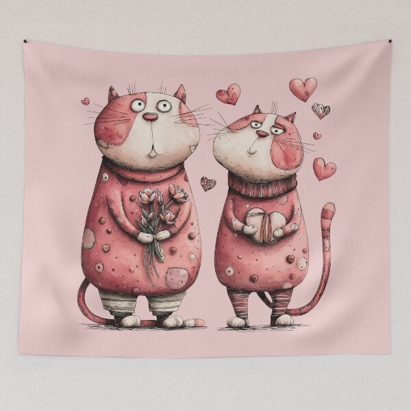 Item preview, Sweet Romantic Cats designed and sold by Erika Kaisersot.