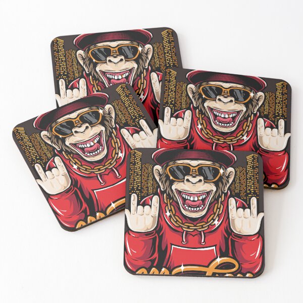 Item preview, Monkey Funky Urban Streetwear Mascot Vector Art designed and sold by Mammu-Fashion.