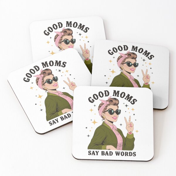 Item preview, Good Moms Say Bad Words – Funny Mom Back Print | Retro Mom Statement Shirt designed and sold by Frida-Kreativ.