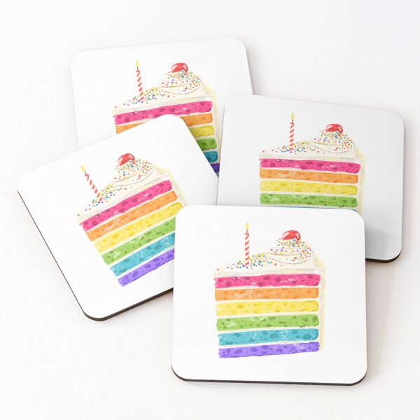 Item preview, Rainbow Cake Slice designed and sold by SarahWhittle.