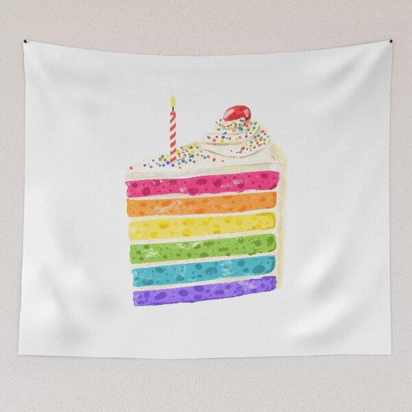 Item preview, Rainbow Cake Slice designed and sold by SarahWhittle.